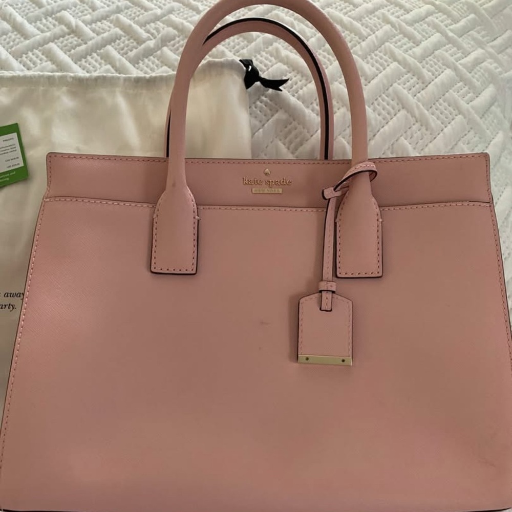 Kate Spade Pink Leather Tote Bag